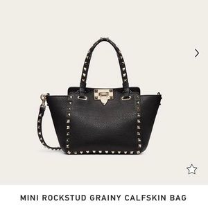 Valentino MINI ROCKSTUD GRAINY CALFSKIN BAG